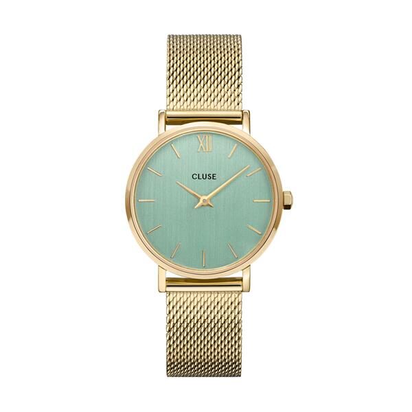 6680 8719743376144 CW0101203030 CLUSE MINUIT MESH, GOLD, STONE GREEN/GOLD